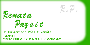 renata pazsit business card